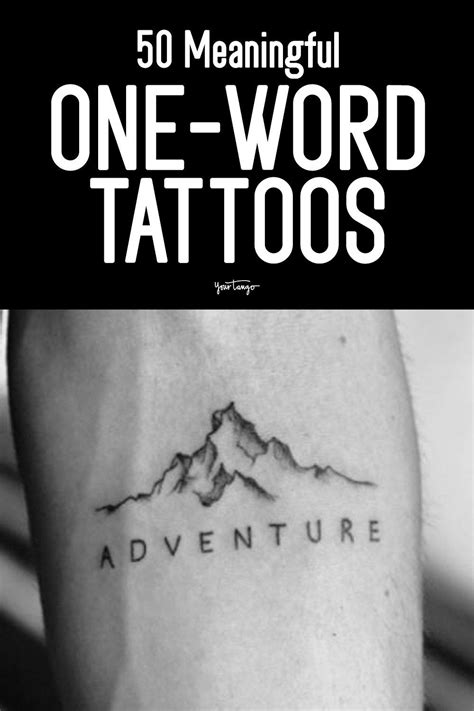 one word tattoo for men|More.